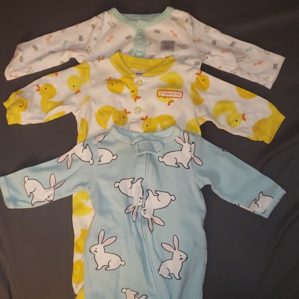 Set of 3 carters brand sleepers